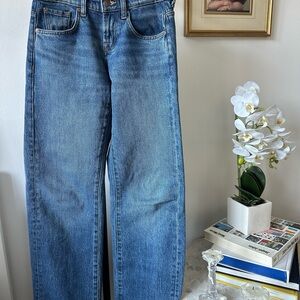 7 For All Mankind Blue Straight Leg Jeans